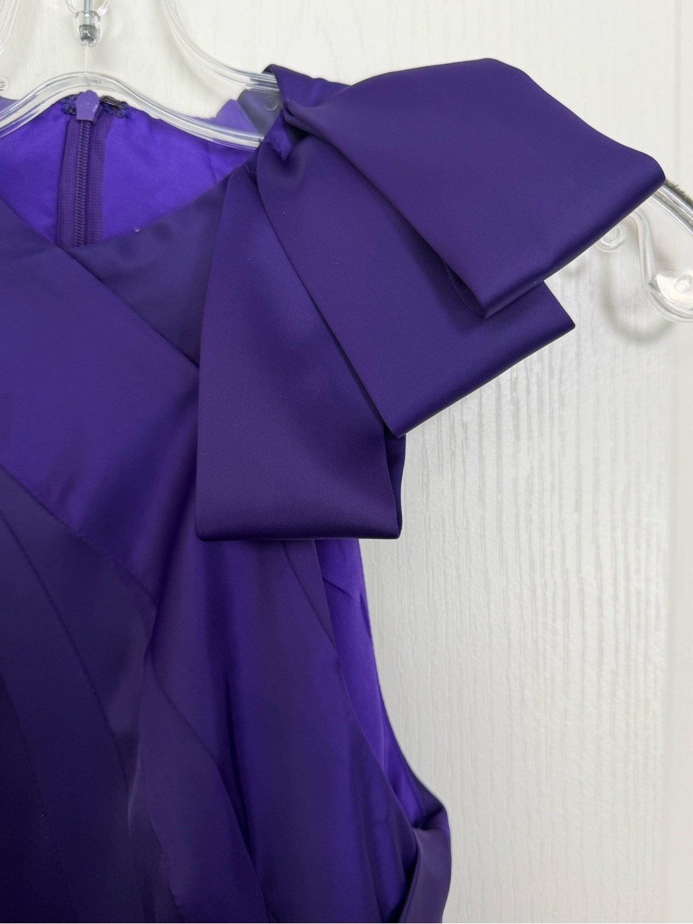 New Karen Millen Cocktail Formal Evening Dress Size 6 Purple - Picture 6 of 9
